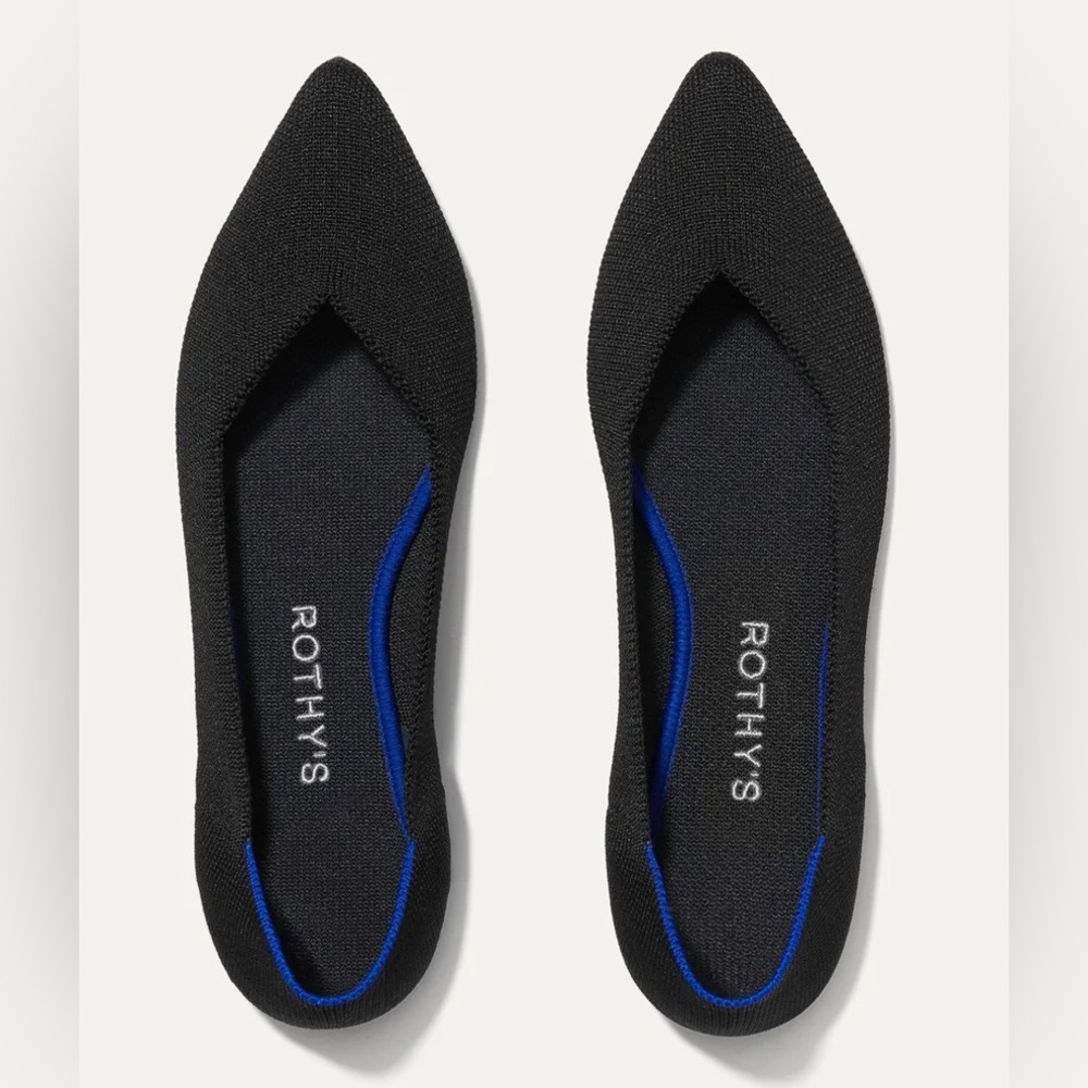 Rothy’s The Point ballet flats, Black, Size 9